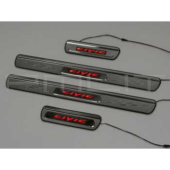 Накладки на дверные пороги в салон HONDA CIVIC 2005 Накладки на дверные пороги в салон HONDA CIVIC 2005