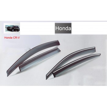 Ветровики с нержавеющим молдингом HONDA CRV 2012
