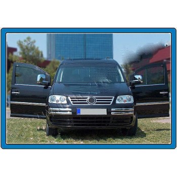 Хромированные накладки на передний бампер VW CADDY
