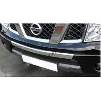 Хромированная накладка на передний бампер  NISSAN NAVARA D40