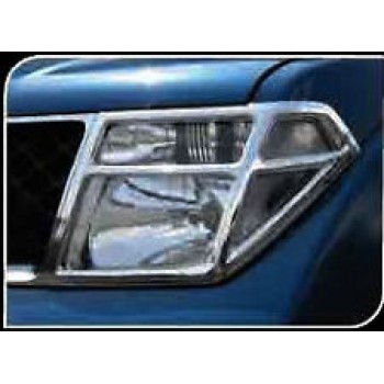 Хромированные накладки на передние фары NISSAN NAVARA D40
