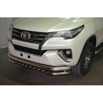 Защита переднего бампера TOYOTA FORTUNER 2017