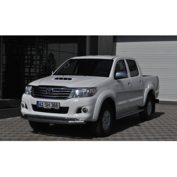 Защита переднего бампера низкая "двойной ус"  TOYOTA HILUX 2006+