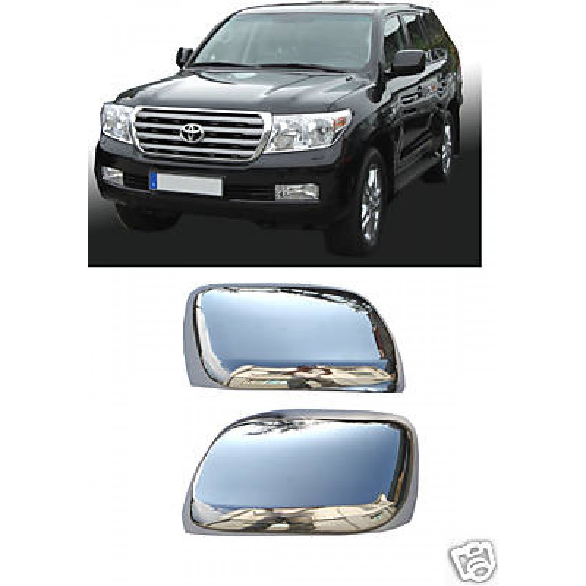 Хромированные накладки на боковые зеркала TOYOTA LAND CRUISER 200 2008-2012