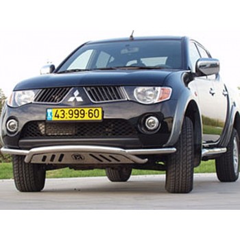 Нижняя защита переднего бампера с защитой картера MITSUBISHI L200  2006+/PAJERO SPORT 2008