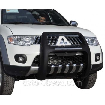 Передняя защита (дуга) полиуретановая упругая MITSUBISHI  L200  2006+/PAJERO SPORT 2008