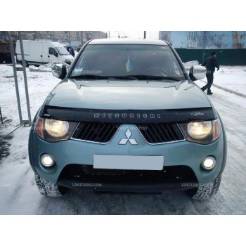 Дефлектор капота MITSUBISHI L200  2006+/PAJERO SPORT 2008