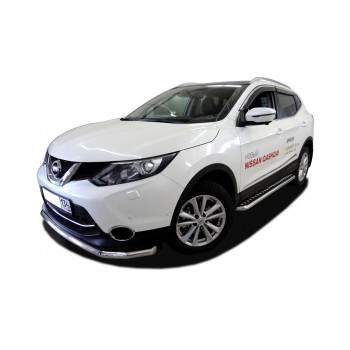 Защита переднего бампера для Nissan Qashqai 2014