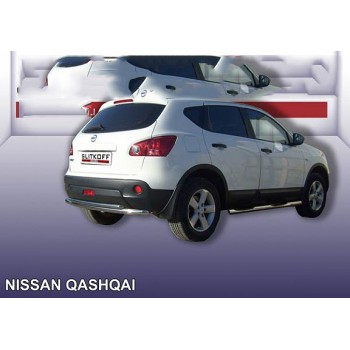 Защита заднего бампера двойная NISSAN QASHQAI