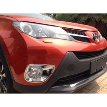 Хромированные накладки на передние противотуманки TOYOTA RAV 4 2013