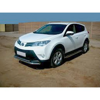 Нижняя защита переднего бампера (двойной ус) TOYOTA RAV 4  2013