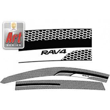 Ветровики в оригинальном цветовом исполнении "АРТ" TOYOTA RAV 4  2013