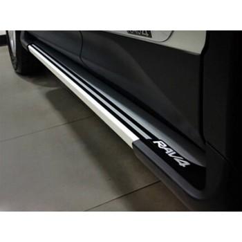 Подножки боковые алюминиевые для Toyota RAV 4 2013-2015