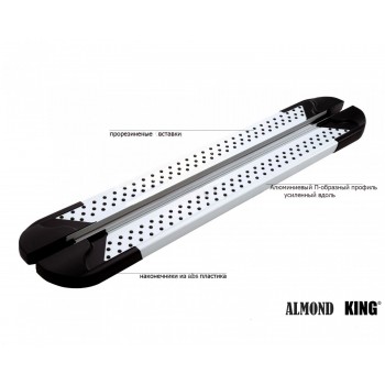 Подножки боковые алюминиевые KIA SORENTO  2002-2009
