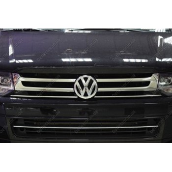 Накладки на решётку из нержавеющей стали VW T5 2010